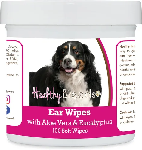 Vista 144 de Healthy Breeds Affenpinscher Toallitas de limpieza de oídos con aloe y eucalipto para perros, 100