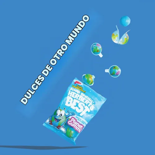 Vista 4 de Herbert's Best Gomitas Planet Gummi, caramelos de goma de centro líquido