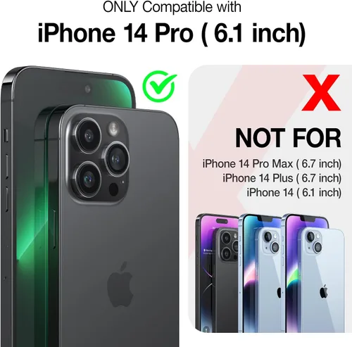 Vista 7 de TORRAS Funda magnética más fuerte para iPhone 14 Pro, 12 pies de grado militar probado en caídas, compatible con MagSafe, silicona mate protectora