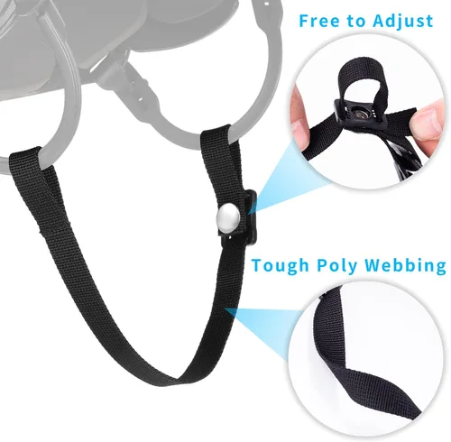 Vista 4 de Hockey Helmet Chin Strap with Single Strengthened Snap Ice Hockey Chin Strap Replacement Parts Loop Repair Kit