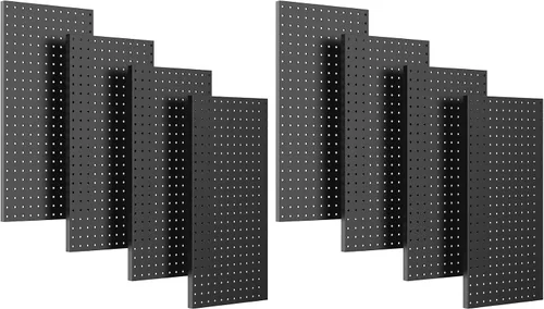 Vista 10 de Ultrawall 2 piezas de paneles de pared de tablero de clavijas de metal, tableros de clavijas para almacenamiento de herramientas de garaje Negro