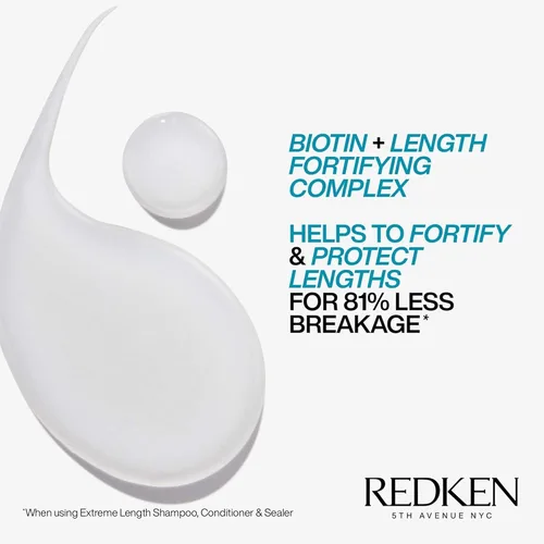 Vista 5 de Redken Extreme Length Biotin Shampoo & Conditioner Set For Longer Hair – Promotes Healthy Hair Growth, Strengthens Damaged Hair, Prevents Hair