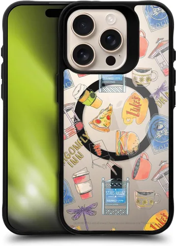 Vista 219 de Head Case Designs Gilmore - Funda negra a prueba de golpes con diseño de dibujos animados para niñas con licencia