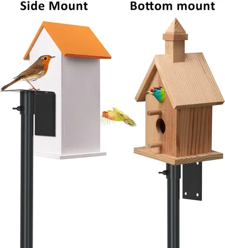 Vista 7 de ERYTLLY Bird House - Kit de montaje en poste de 80 pulgadas - Barra de soporte ajustable para comedero de colibríes, conjunto de soporte universal