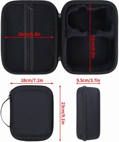 Vista 8 de Funda de almacenamiento compatible con accesorios DJI Mini 4K Dron, con protectores de hélice y cubierta de palanca de control (negro)