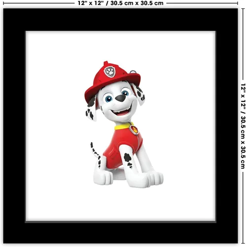Vista 7 de Trends International Gallery Pops Nickelodeon PAW Patrol - Póster de pared de Marshall, 12 x 12 pulgadas, versión enmarcada en negro Versión