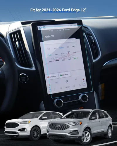 Vista 2 de Protector de pantalla de coche para Ford Edge 2024 2025 2023 2022 2021 (SE/SEL/ST-Line/Titanio/ST) Accesorios Protector de pantalla de vidrio