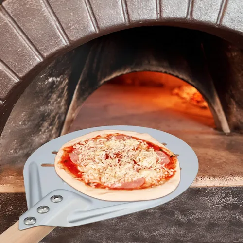 Vista 6 de Pizza que da vuelta a la cáscara redonda de aluminio perforada de aluminio