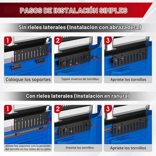 Vista 9 de SYHVU Barra de Rollo Deportiva Ajustable Universal para Cama de Camión, Barras de Rollo de Acero Inoxidable Compatibles con Dodge Ram