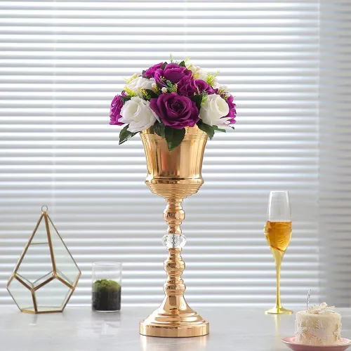 Vista 7 de 2 ramos de flores falsas, 15 cabezas de rosas de plástico con base, flores artificiales para ramos de boda, centros de mesa, fiesta, día de San