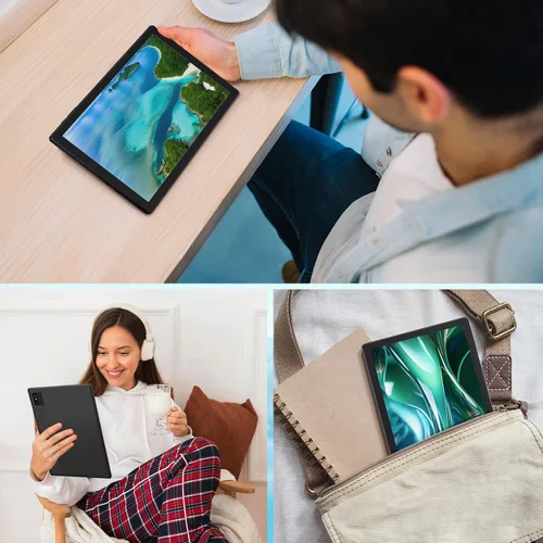 Vista 8 de Tablet Android de 10 pulgadas, 8 GB de RAM, 64 GB ROM 1 TB expandible Android 15, Octa-Core, WiFi 6 (2.4G/5G), pantalla de 1280 x 800, tabletas