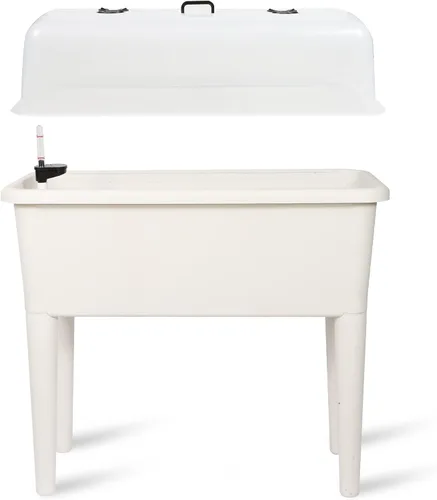 Vista 8 de Dexceder Cama de jardín elevada con riego automático de 13.2 galones
