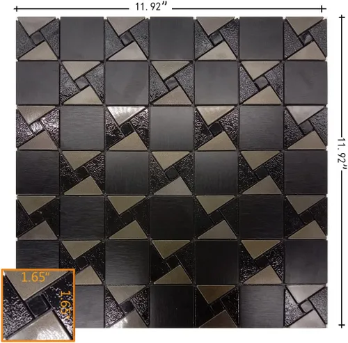 Vista 2 de Azulejo autoadhesivo contra salpicaduras de 10 hojas para cocina, azulejos autoadhesivos, pegar en tocadores de baño, chimenea, mesa de lavandería
