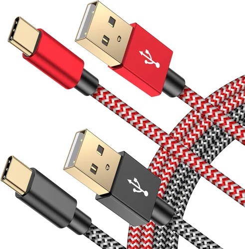 Vista 7 de Cable de carga para interruptor NS y Switch Lite Switch OLED paquete de 2 cables de carga rápida USB C a USB A tipo C para controlador Pro Samsung