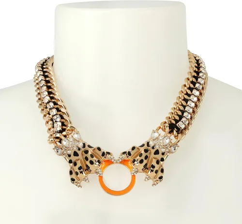 Vista 2 de Betsey Johnson Collar con anillo de garra de leopardo No Size Metal no precioso Sin gemas
