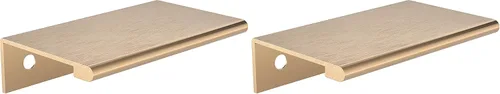 Vista 39 de Richelieu Hardware BP98982510 Lincoln Collection 1 pulgada (25 mm) de centro a centro Manija de tirador de borde de gabinete y cajón de aluminio