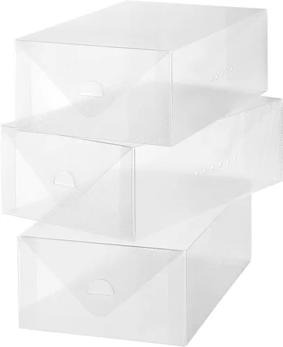 Vista 5 de Whitmor Clear Vue - Cajas de zapatos para mujer y hombre, juego de 7