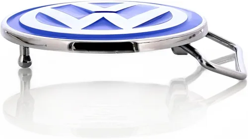 Vista 3 de Hebilla de cinturón azul de latón cromado Volkswagen
