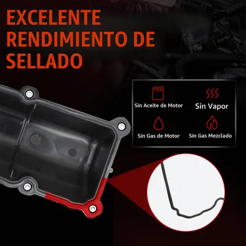 Vista 6 de Juego de tapa de válvula de motor izquierdo y derecho MITZONE con juntas y pernos compatible con 2002-2012 Dodge Dakota Durango Nitro RAM 1500 Jeep