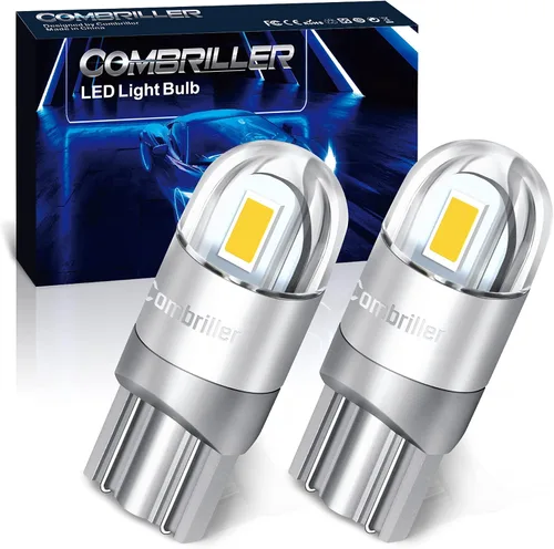 Vista 8 de Combriller 3157 Bombilla LED blanca 6000K, 3056 3156 3057 4157 LED con proyector de repuesto para luces LED de reversa, bombilla de señal de giro