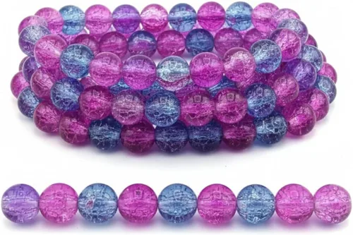 Vista 74 de DandS ltd Cuentas de cristal agrietadas para la fabricación de joyas, champán, pulseras vibrantes de bricolaje, collares, aretes, suministros
