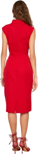 Vista 5 de Trendyol Vestido midi básico delgado tejido para mujer