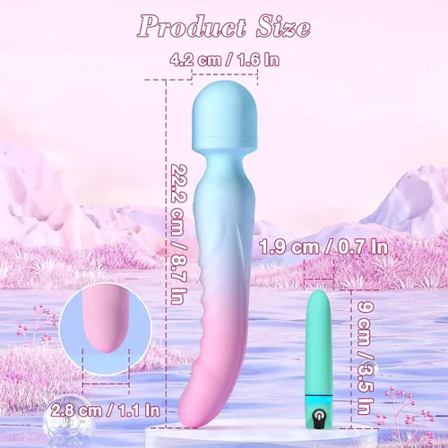 Vista 5 de Juego de vibrador de punto G y bala - Vibradores sexuales para mujeres, consolador de clítoris con 7 modos de vibración, masajeador de varita