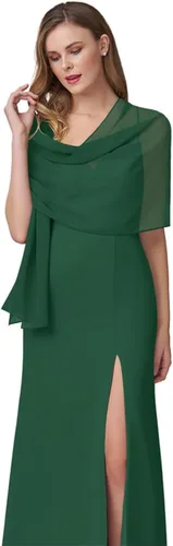 Vista 14 de Chales de gasa para mujer, bufandas para dama de honor, boda, noche, graduación, fiesta, ocasiones especiales, vestidos de 90 x 20 pulgadas
