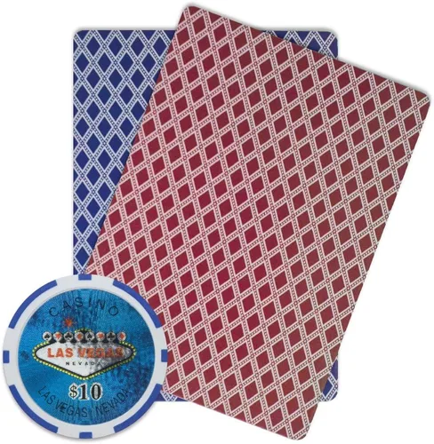Vista 3 de Brybelly Las Vegas Casino Poker Chip Heavy 0.49 oz Clay Composite – Paquete de 50