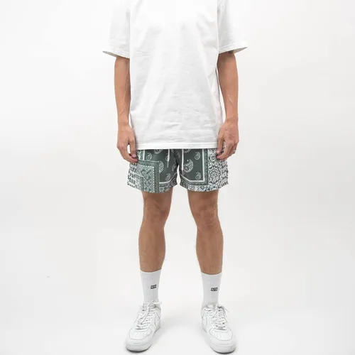 Vista 3 de DIOTSR Pantalones cortos de malla de cachemira para hombre, pantalones cortos casuales con gráficos retro, pantalones cortos atléticos para correr