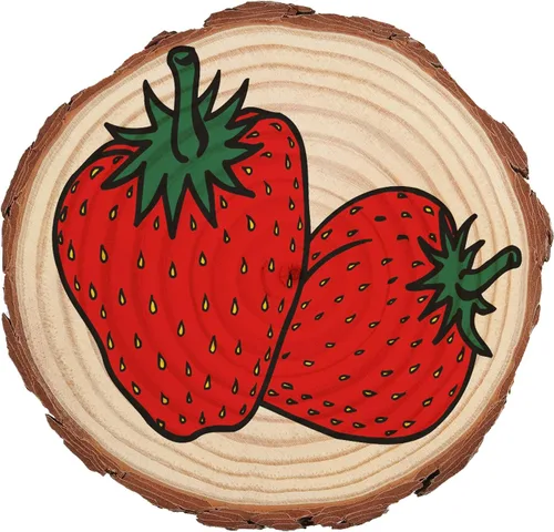 Vista 9 de HAKZEON 14 piezas de rebanadas de madera natural de 6 a 7 pulgadas, redondas de madera de 3/5 pulgadas de grosor con corteza, discos de madera sin
