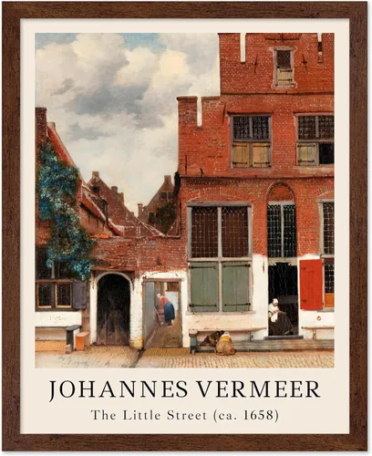 Vista 10 de Poster Master Póster vintage Johannes Vermeer – Impresión de pintura de vista retro de Delft – Vista del arte de Delft – Regalo para hombres