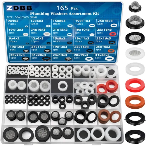 Vista 10 de ZDBB 1000 piezas 18 tamaños Kit de juntas tóricas + Kit surtido de 18 tamaños de arandelas de goma para fontanería, grifos, tubería de agua