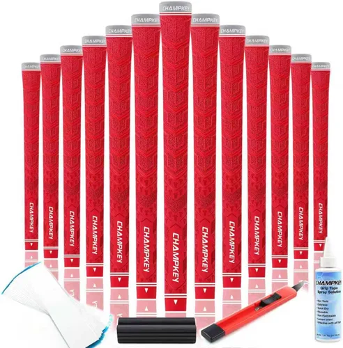 Vista 10 de CHAMPKEY Y-PRO Performance Rubber Golf Grips 13 Pack with All Repair Kits - All Weather Control Golf Club Grips - Excellent Traction and Control