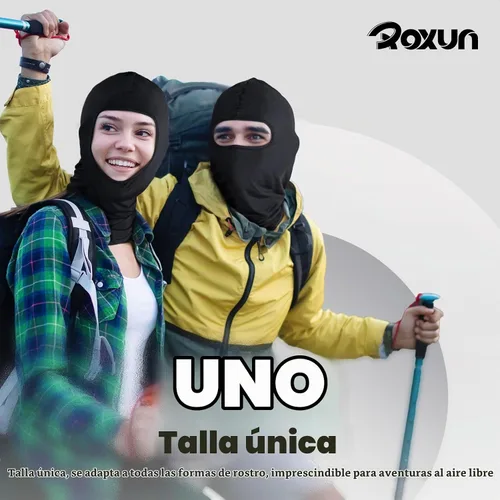 Vista 6 de ROXUN Pasamontañas de esquí, paquete de 2 unidades para motocicleta de Negro+calavera