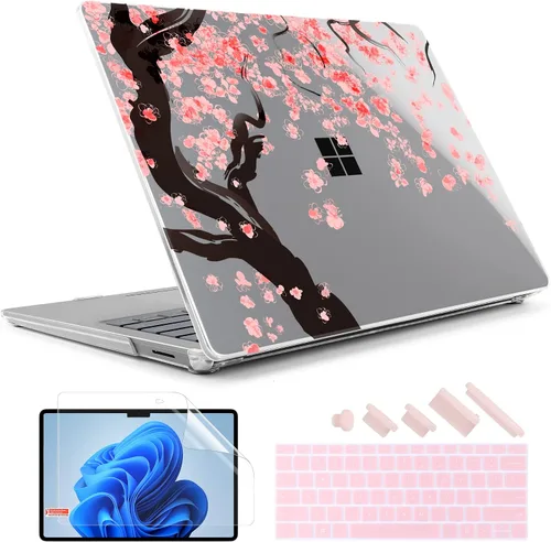 Vista 12 de TWOLSKOO Funda para portátil Microsoft Surface Go 2/1 de 12.4" lanzada con el modelo 1943/2013, carcasa rígida de plástico protectora y cubierta