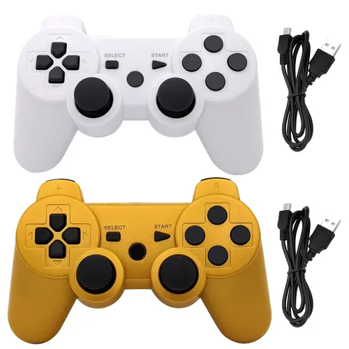 Vista 27 de Ceozon PS3 Controller Wireless 2 Pack Gamepad Compatible for PS3 Remote Joystick with Charging Cables Black and Black