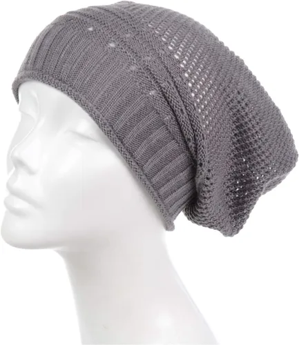 Vista 4 de BYOS - Gorro de punto de ganchillo largo y holgado para mujer