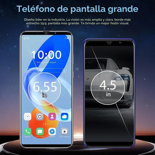 Vista 3 de Teléfono celular desbloqueado 2026, teléfonos móviles Android con pantalla HD de 6.55 pulgadas, teléfono inteligente, teléfonos desbloqueados