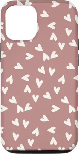 Vista 26 de Simple Chic Boho Heart Pattern - Carcasa para iPhone 16, color rosa polvoriento