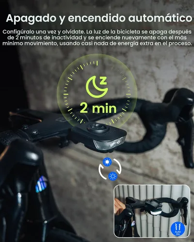 Vista 6 de RAVEMEN FR1100 SE/FR500 Bike Headlight Compatible with Garmin/Wahoo Computers, 270° Wide-Angled Bicycle Front Light for Night Urban Riding & Daytime