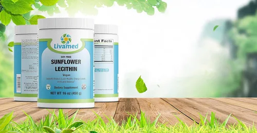 Vista 2 de Livamed - Polvo de lecitina de girasol (nueva bañera de PCR) 16 oz