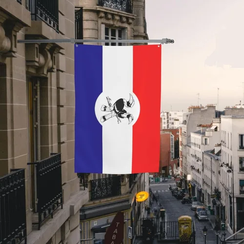 Vista 7 de Bandera nacional de barbilla de 4 x 6 pies, poliéster duradero, divertido cartel decorativo para exteriores, banderas de patio para el hogar