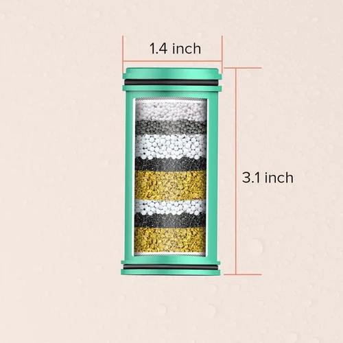 Vista 6 de Homlord Cartucho de repuesto de filtro de ducha para cabezal de ducha filtrado, paquete de 2 filtros suavizantes de agua multietapa para agua dura