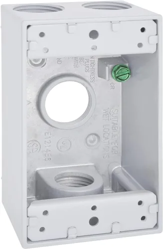 Vista 9 de SIGMA ENGINEERED SOLUTIONS 14250WH Caja de Salida Eléctrica de Metal, Resistente a la Intemperie, Protector de Enchufe y Receptáculo de Montaje