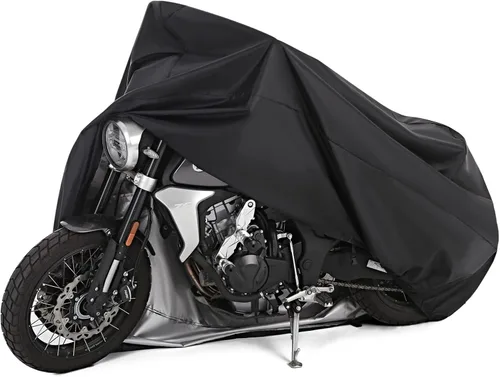 Vista 8 de Cubierta de motocicleta, cubierta de moto para todas las estaciones, universal, impermeable, a prueba de polvo y del sol, protección al aire libre