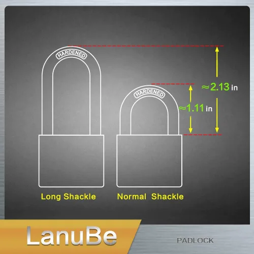 Vista 6 de LanuBe Candados marinos de acero inoxidable 304 con igual llave para uso en exteriores, cuerpo de 1-9/16 pulgadas de ancho, cuerpo de acero