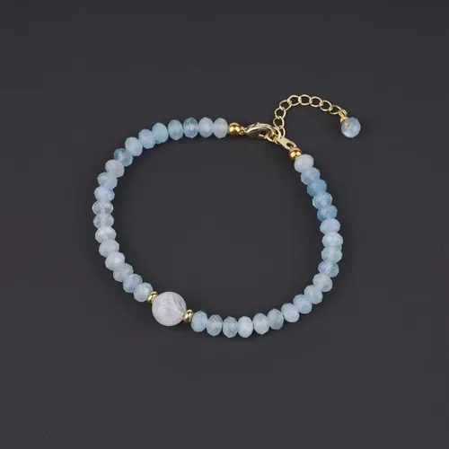 Vista 4 de COAI Pulsera simple de cristal curativo con cuentas para mujer