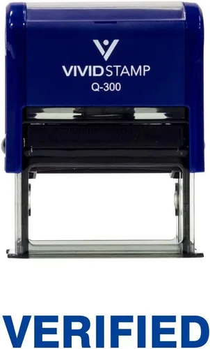 Vista 12 de Sello de goma autoentintado verificado (tinta negra) - Mediano Negro
