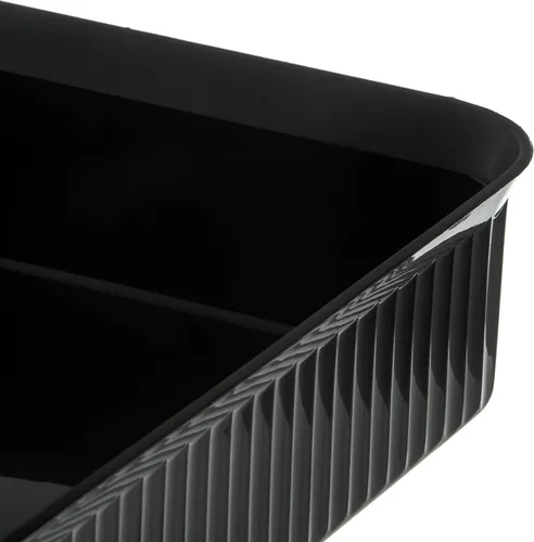 Vista 2 de Carlisle FoodService Products Black Deli Crock – 811203 Deli Tray for Refrigerator, Rectangular Food Storage for Cold Items, Commercial Buffet Use